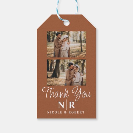 Elegante Braut- und Körperinitialen für Hochzeiten Geschenkanhänger (Vorderseite)