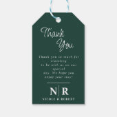 Elegante Braut- und Körperinitialen für Hochzeiten Geschenkanhänger (Rückseite)