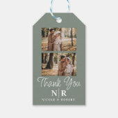 Elegante Braut- und Körperinitialen für Hochzeiten Geschenkanhänger (Vorderseite)