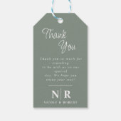 Elegante Braut- und Körperinitialen für Hochzeiten Geschenkanhänger (Rückseite)