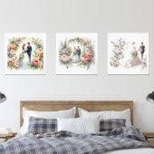 Elegante Braut und Wasserfarbe Bilderwand Sets (Schlafzimmer)
