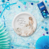 Elegante Braut zu Gown Brautparty Rezept Pappteller (Party)