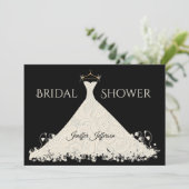 Elegante Brautdusche Einladung (Stehend Vorderseite)