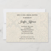 Elegante Brautdusche Einladung (Rückseite)