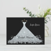 Elegante Brautdusche Einladung (Stehend Vorderseite)