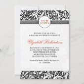 elegante Brautdusche Einladung (Rückseite)