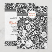 elegante Brautdusche Einladung (Vorne/Hinten)