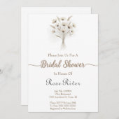 Elegante Brautdusche Einladung (Vorne/Hinten)