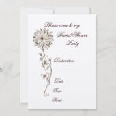 Elegante Brautdusche Einladung (Rückseite)