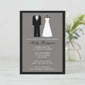 Elegante Brautdusche Einladung (Stehend Vorderseite)