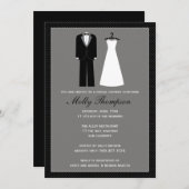 Elegante Brautdusche Einladung (Vorne/Hinten)