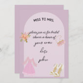 Elegante Brautdusche Einladung (Vorne/Hinten)