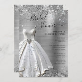 Elegante Brautdusche Einladung (Vorne/Hinten)