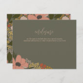 Elegante Brautdusche Einladung Einlage (Vorne/Hinten)