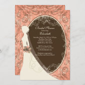 Elegante Brautdusche Einladungen (Vorne/Hinten)