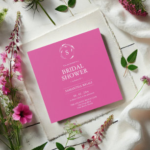 Elegante Brautdusche Einladungen in Rosa