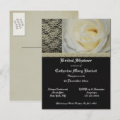 Elegante Brautdusche Einladungspostkarte (Vorne/Hinten)