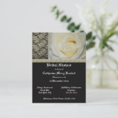 Elegante Brautdusche Einladungspostkarte (Stehend Vorderseite)