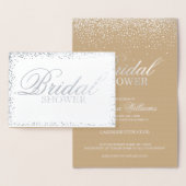 Elegante Brautdusche Folienkarte (Anzeige)