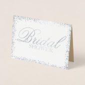 Elegante Brautdusche Folienkarte (Vorderseite)