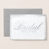 Elegante Brautdusche Folienkarte (Vorderseite mit Umschlag)