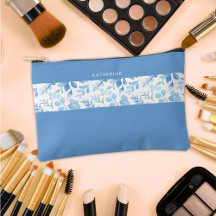 Elegante Brautjungfer Blau Floral