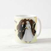 Elegante Brautjungfer-Geschenktasse Kaffeetasse (VorderseiteRechts)