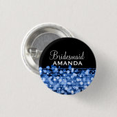 Elegante Brautjungfern-Bevorzugungs-Party-Glitzern Button (Vorne & Hinten)