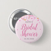 Elegante Brautparty Blossom Button (Vorne & Hinten)