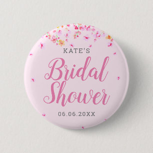 Elegante Brautparty Blossom Button