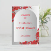 Elegante Brautparty-Karte Ankündigung (Stehend Vorderseite)