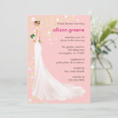 Elegante Brautparty-Karte Einladung (Stehend Vorderseite)