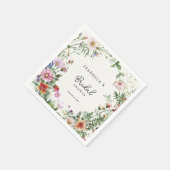 Elegante Brautparty mit Wildblumen Serviette (Ecke)