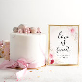 Elegante Brautparty-Süßigkeiten in Rosa und Rot Poster