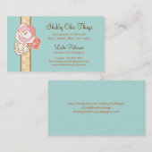 Elegante Brautzusatz-Visitenkarte Visitenkarte (Vorne/Hinten)