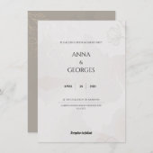 ELEGANTE BREITERINVITATION SAVE THE DATE (Vorne/Hinten)