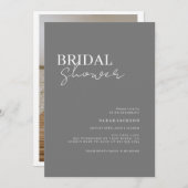 Elegante Bridal-Dusche Einladung mit Foto Frame (Vorne/Hinten)