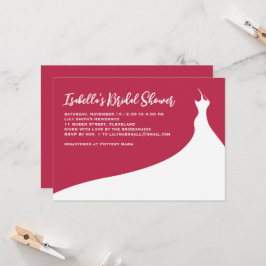 Elegante Bridal Dusche Einladung Viva magenta