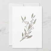 Elegante Bridal Dusche Einladungen Grau Kranz (Rückseite)