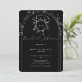 elegante Bridal Dusche Einladungen mit QR Code (Stehend Vorderseite)