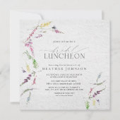 Elegante Bridal Luncheon Wildblume Einladung (Vorderseite)