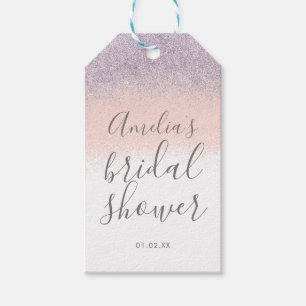 Elegante Bridal-Shower-Faux-Ombre-Glitter-Pink   Geschenkanhänger