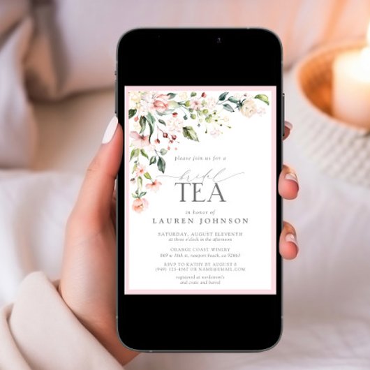 Elegante Bridal Tea Frische Pasta machen Einladung