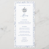 Elegante Bridal Tea Party Brautparty Menükarte (Vorderseite)