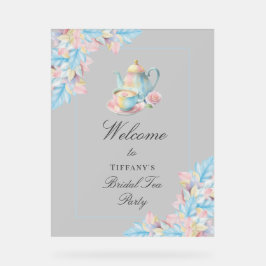 Elegante Bridal Tea Party Brautparty Willkommen Acrylschild