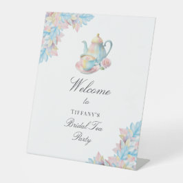 Elegante Bridal Tea Party Brautparty Willkommen Sockelschild