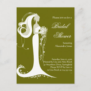 Elegante Bride Brautparty Party Einladung