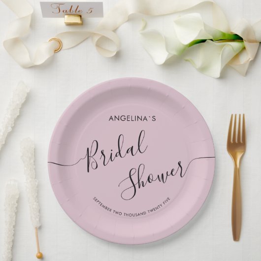 Elegante Bride-Duschpapier-Teller Pappteller (Hochzeit)