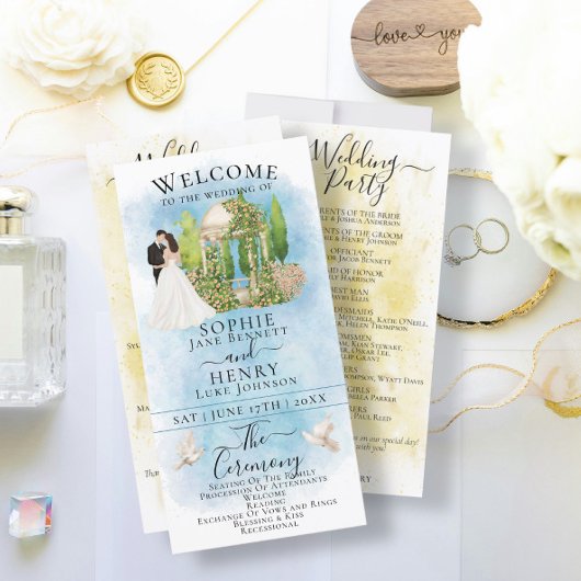 Elegante Bride & Groom Gazebo Luxury Wedding Progr