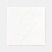 Elegante Bride Groom Initials Embossed Effekt Serviette (Vorderseite)